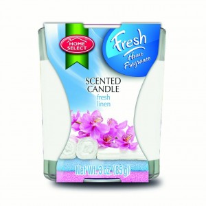 Home Select Fresh Scented Candles, Fresh Linen, 3 Oz   564450575